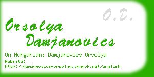 orsolya damjanovics business card